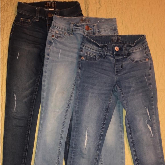 🔴SOLD🔴Girls Justice jeans - Picture 1 of 5